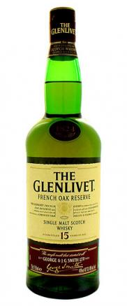 Glenlivet - Single Malt Scotch 15 yr Speyside French Oak