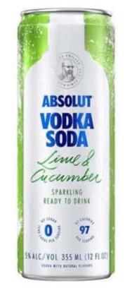 Absolut - Lime & Cucumber Vodka Soda NV (4 pack 12oz cans) (4 pack 12oz cans)