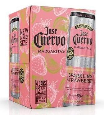 Jose Cuervo - Sparkling Strawberry Margarita (4 pack 12oz cans) (4 pack 12oz cans)